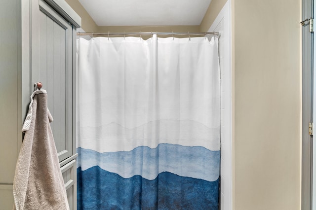 bathroom featuring walk in shower