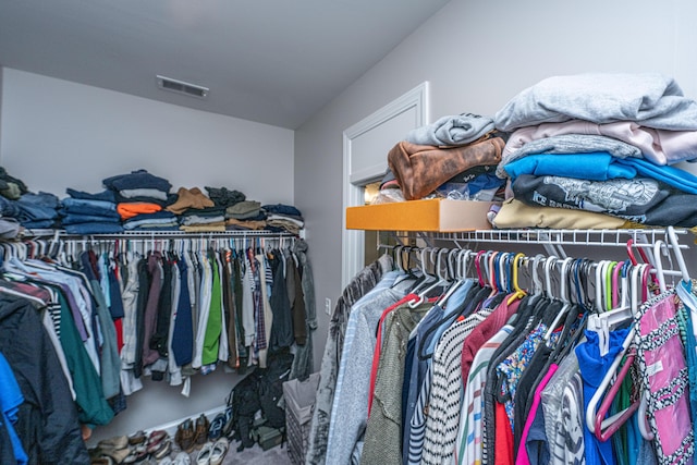 view of walk in closet