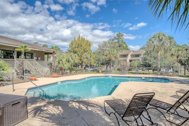 view of pool with a patio