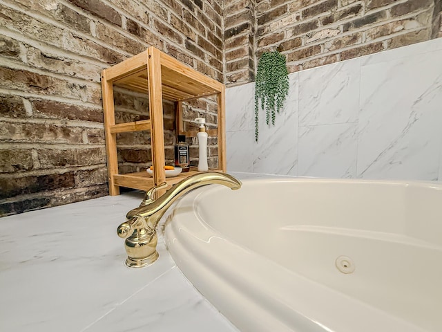 room details with a washtub
