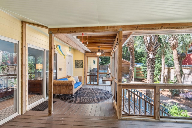 view of sunroom