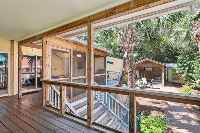 view of sunroom