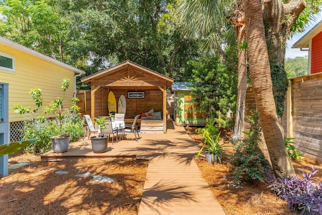 view of patio with a gazebo