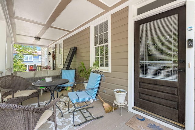 view of patio / terrace featuring covered porch