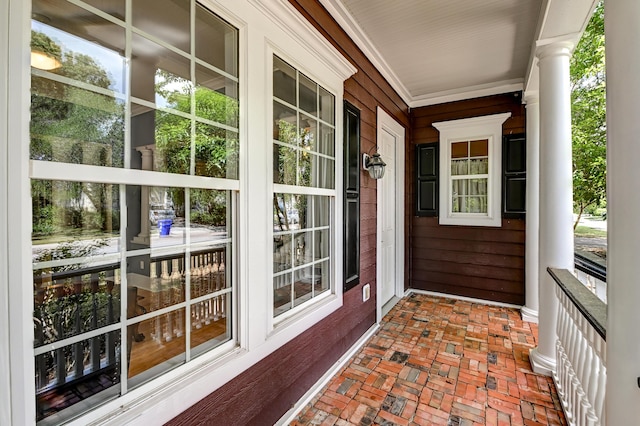 balcony with covered porch
