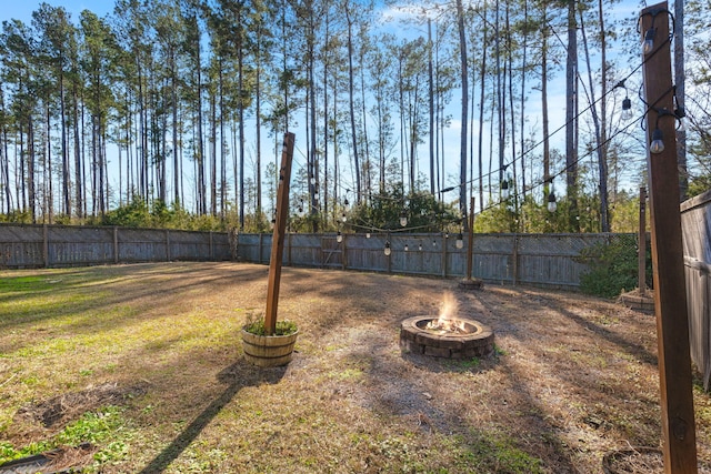 339 Spectrum Rd, Summerville, SC 29486 - view of yard with a fire pit