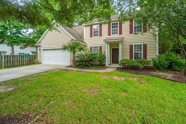 1629 Jorrington St, Mount Pleasant, SC 29466 - colonial-style house featuring driveway, a garage, and roof with shingles