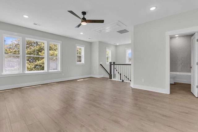 1183 Reserve Ln, Awendaw, SC 29429 - unfurnished room with wood finished floors, recessed lighting, and a ceiling fan