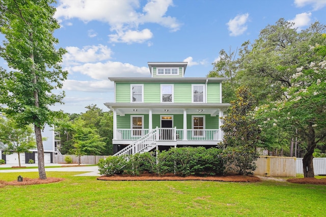 3636 Purple Martin Ct, Mount Pleasant, SC 29466 - view of front of home with a porch, stairs, and concrete driveway