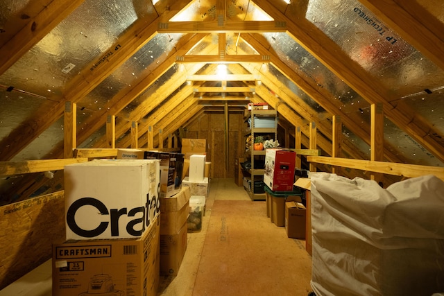 view of attic