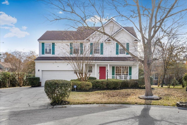 front of property featuring a garage