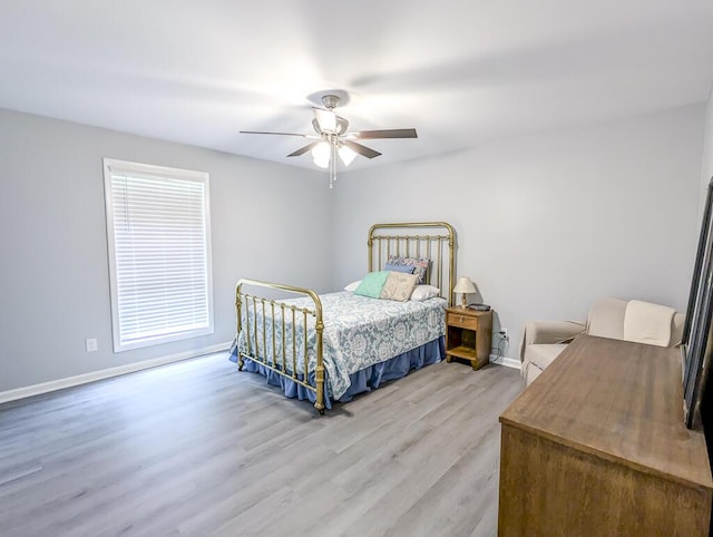 5 Drummond Ct, Charleston, SC 29414 - bedroom with baseboards, light wood finished floors, and a ceiling fan