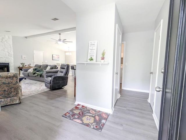 5 Drummond Ct, Charleston, SC 29414 - hall featuring wood finished floors and baseboards