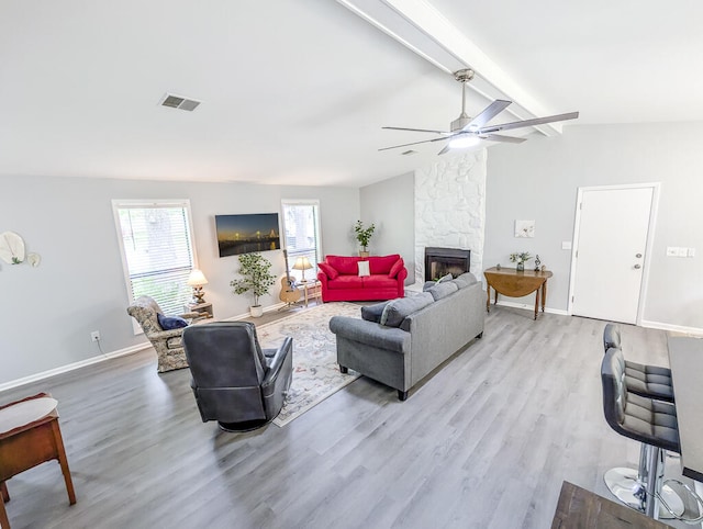 5 Drummond Ct, Charleston, SC 29414 - living room with light wood-style floors, a ceiling fan, plenty of natural light, and baseboards