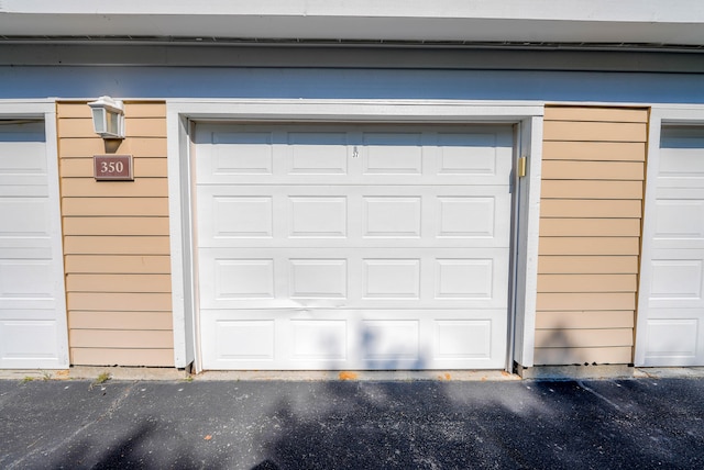 garage with wooden walls