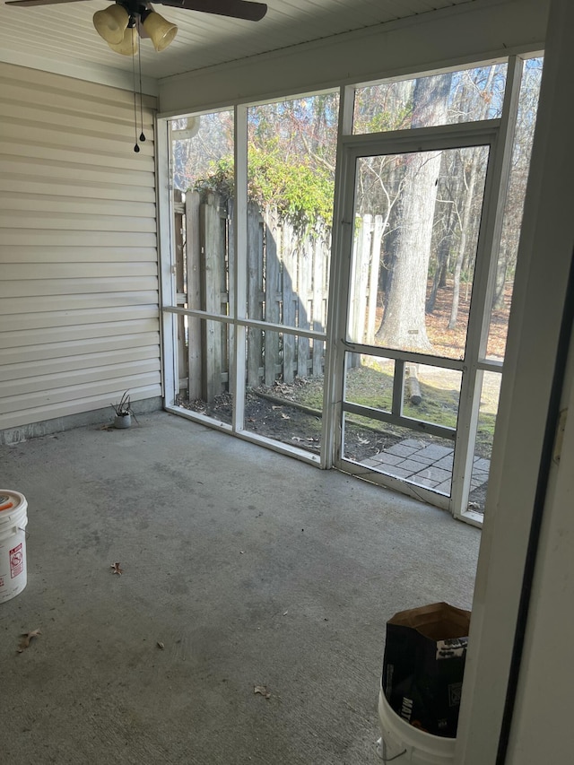 214 Hardee Ave, Summerville, SC 29485 - unfurnished sunroom featuring ceiling fan