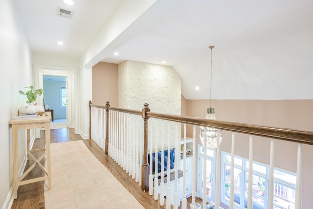 3130 Pignatelli Cres, Mount Pleasant, SC 29466 - corridor featuring a chandelier, wood finished floors, recessed lighting, and baseboards