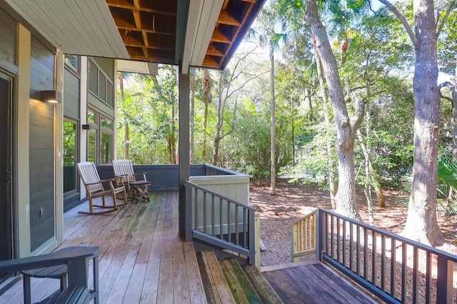 view of wooden deck