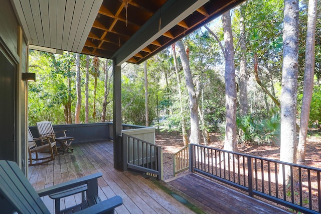 view of wooden deck