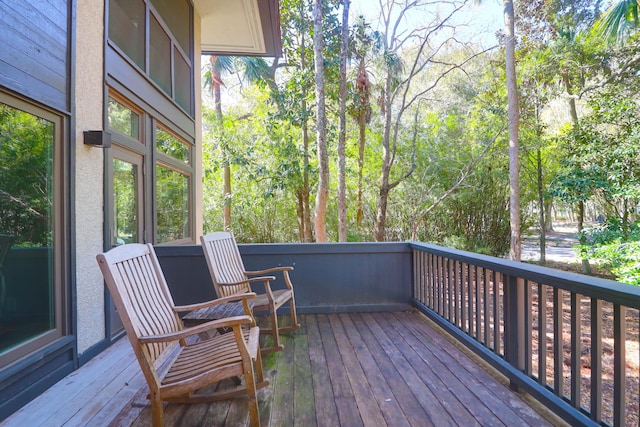 view of wooden deck