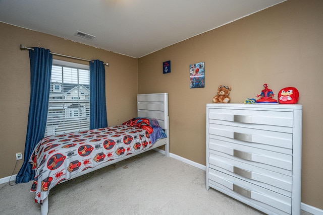 view of carpeted bedroom