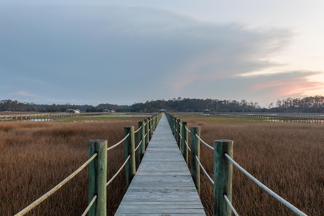 dock with a rural view