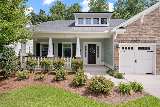 view of front of house with covered porch