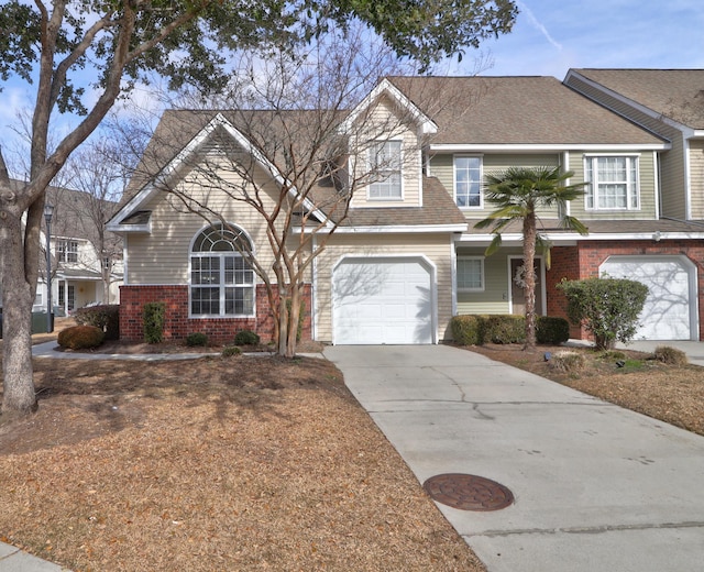 view of front facade with a garage