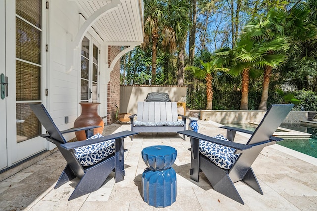 view of patio with fence