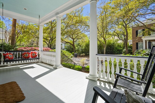 exterior space featuring a porch