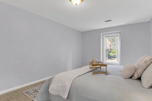 bedroom with carpet floors