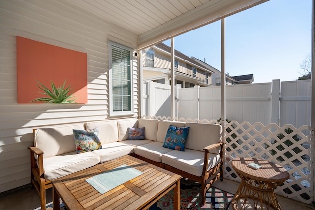 view of sunroom / solarium