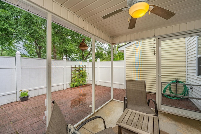 1401 Elm Hall Cir, Summerville, SC 29483 - sunroom with a ceiling fan