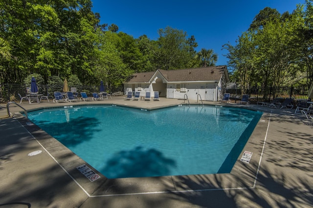 1401 Elm Hall Cir, Summerville, SC 29483 - community pool with a patio area and view of scattered trees