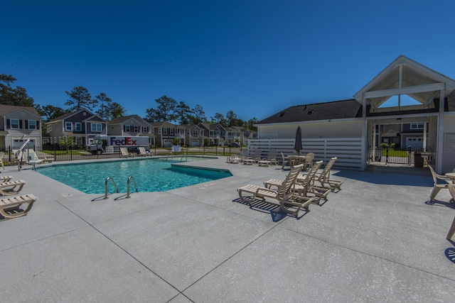 1401 Elm Hall Cir, Summerville, SC 29483 - community pool featuring a patio area and a residential view