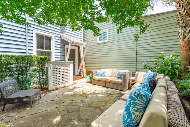 view of patio with an outdoor hangout area