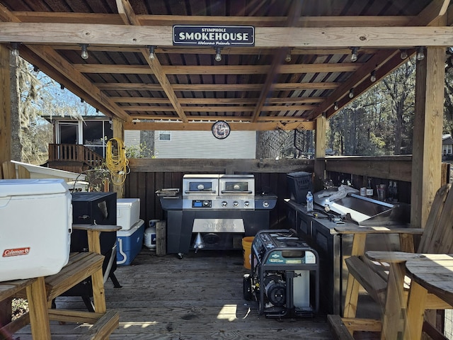 view of patio with a carport