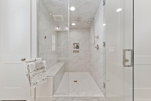 bathroom with walk in shower