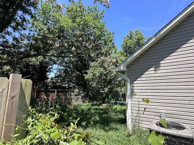 exterior space featuring central air condition unit