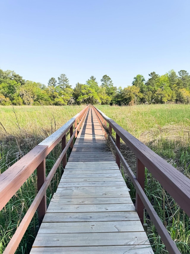view of dock area