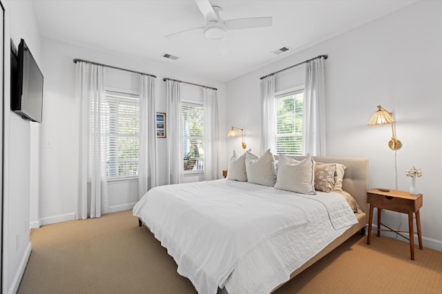 3000 Treadwell St, Mount Pleasant, SC 29466 - bedroom featuring light carpet, baseboards, and ceiling fan