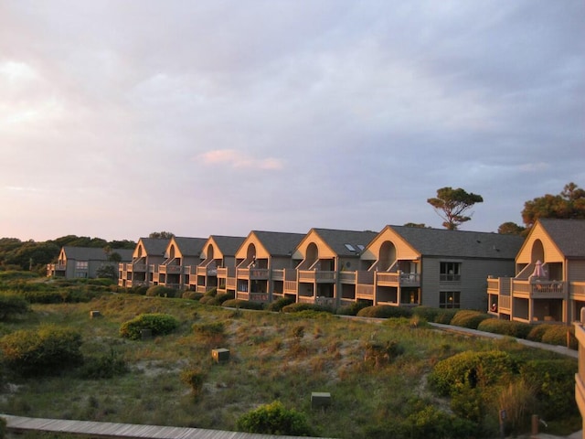 exterior space with a residential view