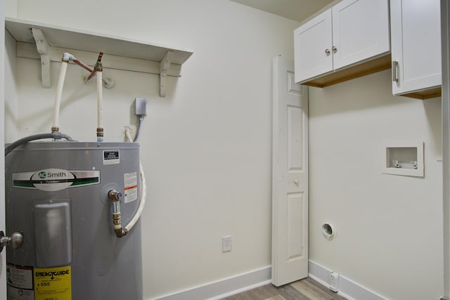 utility room with water heater