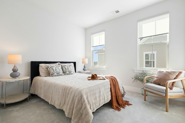 bedroom featuring carpet