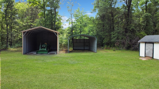 1514 Reevesville Rd, Bowman, SC 29018 - view of green lawn featuring a carport