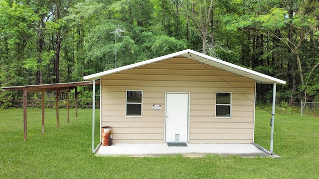 1514 Reevesville Rd, Bowman, SC 29018 - view of outbuilding featuring an outdoor structure and a view of trees