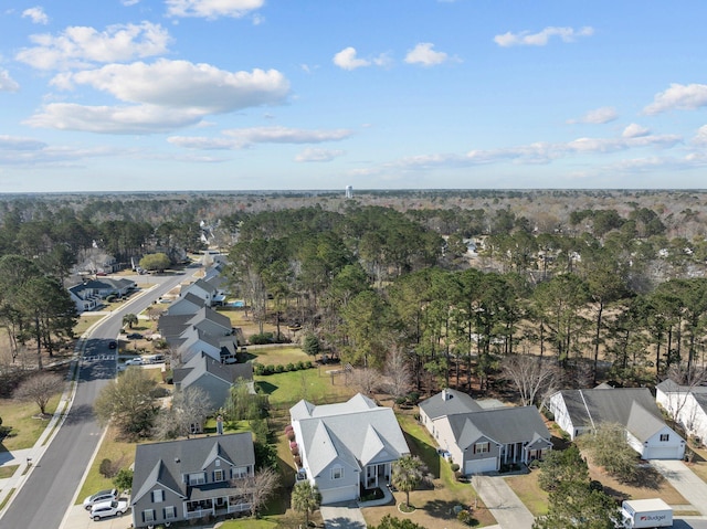 aerial view with a residential view