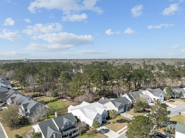 bird's eye view with a residential view