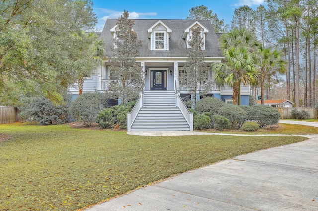 1012 Denali Ct, Summerville, SC 29483 - new england style home featuring a front yard and covered porch
