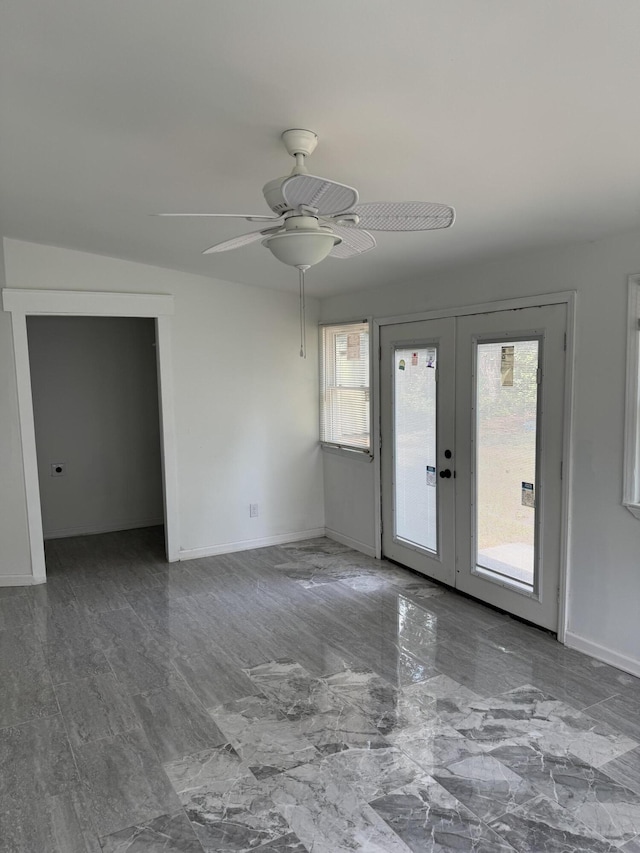 3308 Londonderry Rd, North Charleston, SC 29420 - empty room featuring french doors and ceiling fan
